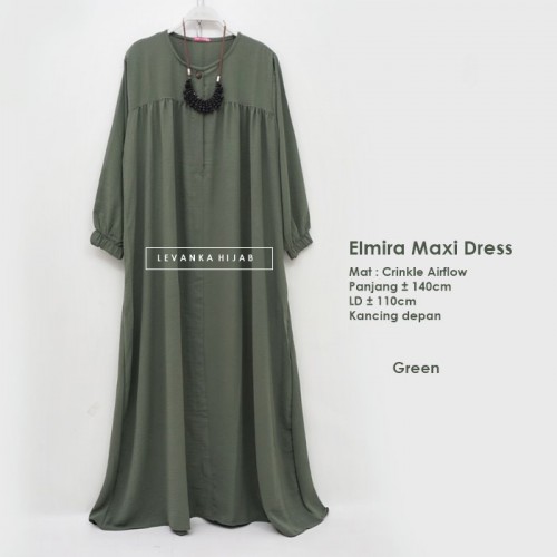 Elmira-021 Basic Dress Crinkle Airflow